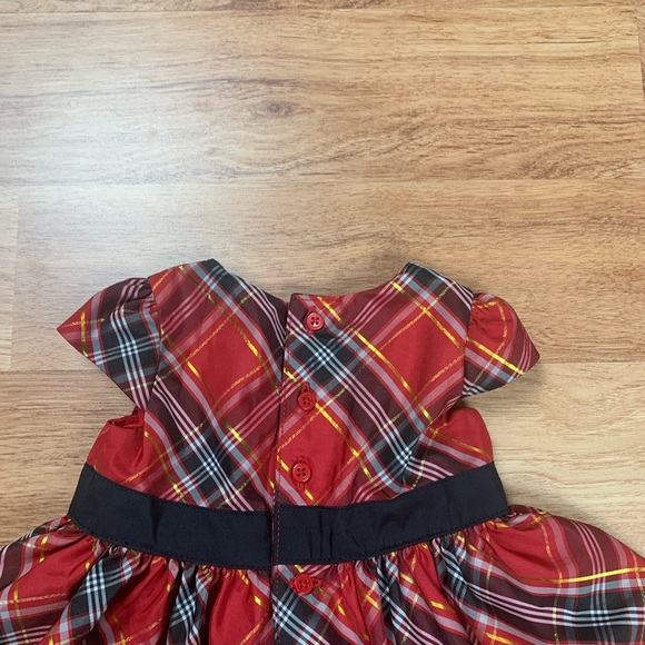 Carter's Baby Girl Plaid Formal Holiday Party Christmas Dress Size 3 Months - Picture 8 of 16
